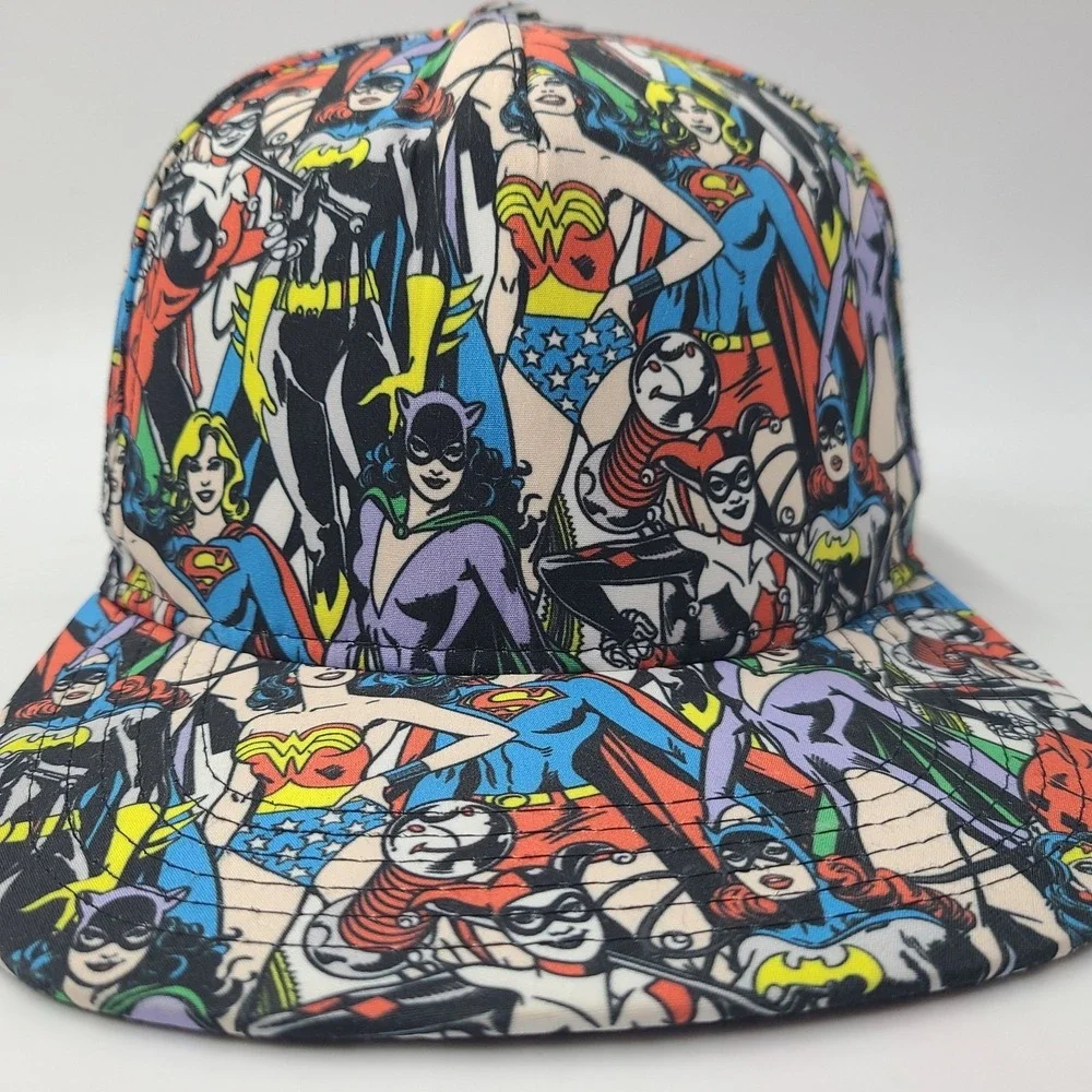 DC Comics Hat Snapback All Over Print Women‎ Superhero Characters Cartoon Adult